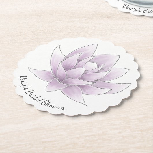 Brautparty Rosa Lotus Untersetzer (angewinkelt)