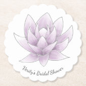 Brautparty Rosa Lotus Untersetzer (Vorderseite)