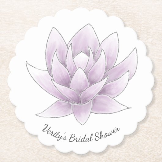 Brautparty Rosa Lotus Untersetzer (Vorderseite)