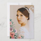 Brautparty-Rosa-Orange-Aquarell-Typografie Einladung (Rückseite)