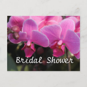 Brautparty, rosa orchid Blume Einladungspostkarte