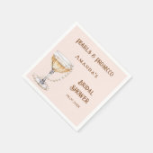 Brautparty Rosa Perlen Serviette (Ecke)