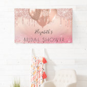 Brautparty Rosa Rosa Glitzer Mädchen Ballons Banner (Insitu)