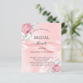 Brautparty Rosa Seide Blumenzwiebelausschreibung (Stehend Vorderseite)