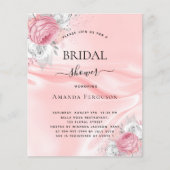 Brautparty Rosa Seide Blumenzwiebelausschreibung (Vorderseite)