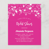 Brautparty - Rosa Sterne Haushaltseinladung Flyer (Vorne)