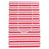 Brautparty Rosa Streifen Mittlere Geschenktüte (Rückseite)