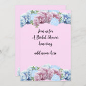 Brautparty Rosa und Blume Blüte Einladung (Vorne/Hinten)