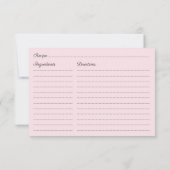 Brautparty Rosa und Foil Gold Blumenrezeptur (Rückseite)