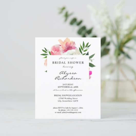 Brautparty Rosa und Weiß Blumen 1C (Stehend Vorderseite)