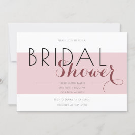 Brautparty "Rosa und Weiß" Einladung