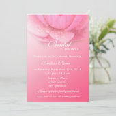 Brautparty, rosa Wasserlilie Einladung (Stehend Vorderseite)