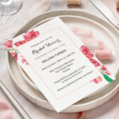 Brautparty Rosa Weiße Flora Magnolia Einladung