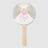 Brautparty Rosa weißes Kleid Sonderventilatoren Fächer (Rückseite)