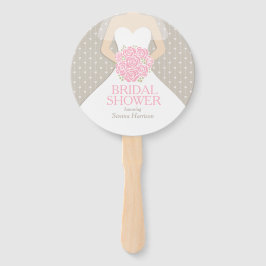 Brautparty Rosa weißes Kleid Sonderventilatoren Fächer