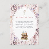 Brautparty rosa Wildblume, anpassbar Begleitkarte (Vorderseite)