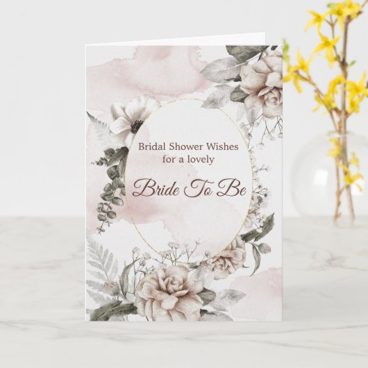 Brautparty Rose Blumenstrauß Karte (Gelbe Blume)