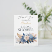 Brautparty Rose Bouquet personalisieren Dankeskarte (Stehend Vorderseite)