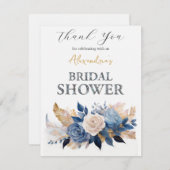 Brautparty Rose Bouquet personalisieren Dankeskarte (Vorne/Hinten)