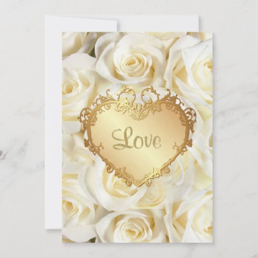 Brautparty Rose Einladung (Rückseite)