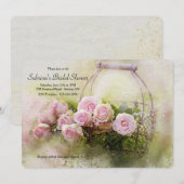 Brautparty Rose Einladung (Vorne/Hinten)