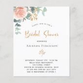 Brautparty Rose Eukalyptus Haushaltseinladung Flyer (Vorne)