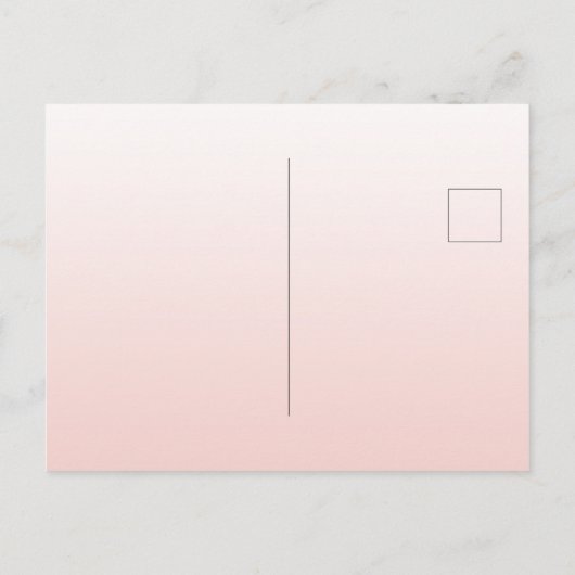 Brautparty Rose Gold Blume Einladung Postkarte (Rückseite)