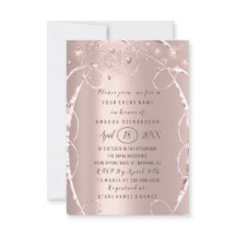 Brautparty Rose Gold Confetti Sweet 16.