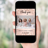 Brautparty Rose Gold Foto Vielen Dank Einladung