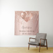 Brautparty Rose Gold Glitzer Ballons Wandteppich (Beispiel)