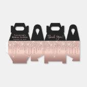 Brautparty Rose Gold Glitzer Black Danke Geschenkschachtel (Ungefaltet)