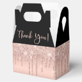 Brautparty Rose Gold Glitzer Black Danke Geschenkschachtel (Geöffnet)