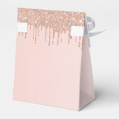 Brautparty Rose Gold Glitzer Tropfen vielen Dank Geschenkschachtel (Rückseite)