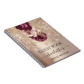 Brautparty Rose Gold Marsala Tropfen Notizblock (Rechte Seite)