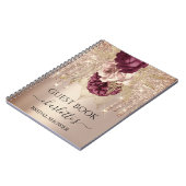 Brautparty Rose Gold Marsala Tropfen Notizblock (Linke Seite)