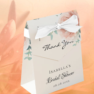 Brautparty Rose gold pink florale Vielen Dank Geschenkschachtel