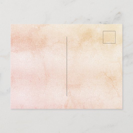 Brautparty Rose Gold rustikale Sonnenblumenfall Einladungspostkarte (Rückseite)