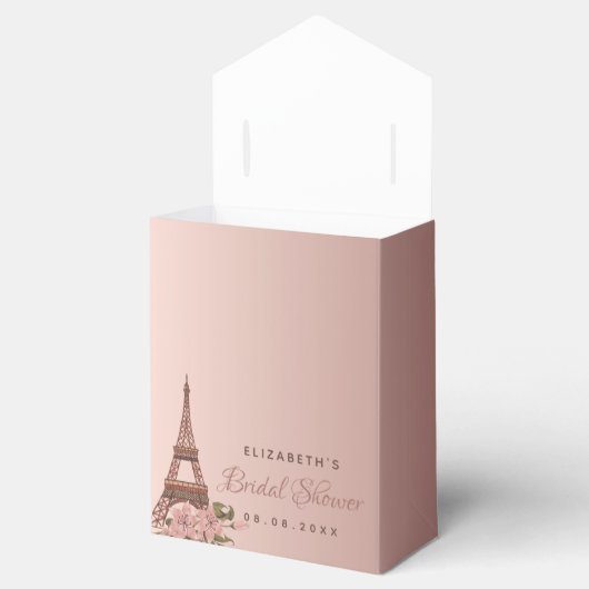Brautparty Rose gold Tropfen Paris vielen Dank Geschenkschachtel (Geöffnet)