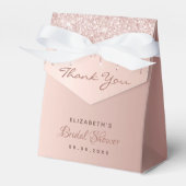 Brautparty Rose Gold Tropfen vielen Dank Geschenkschachtel (Vorderseite)