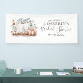 Brautparty Rose Gold und weiße Pumpkins fallen Banner (Messe)