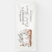 Brautparty Rose Gold und weiße Pumpkins fallen Banner (Vertikal)