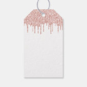 Brautparty Rose Gold Weißballon Danke Geschenkanhänger (Rückseite)