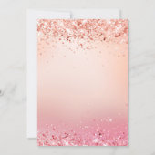 Brautparty Rose Goldbarren Einladung (Rückseite)