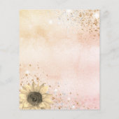 Brautparty Rose Goldblume Einladung (Rückseite)