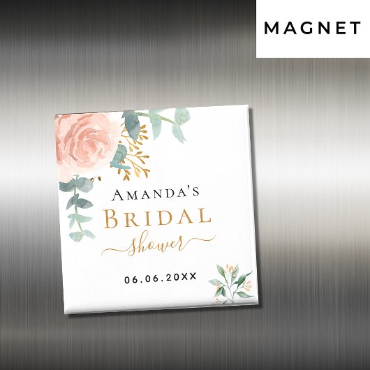 Brautparty Rose Goldflorale Eukalyptusfavorit Magnet