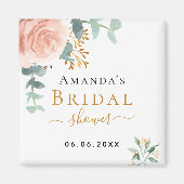 Brautparty Rose Goldflorale Eukalyptusfavorit Magnet (Vorne)