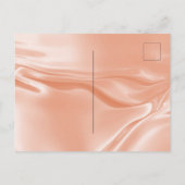 Brautparty Rose Goldseide Einladungspostkarte (Rückseite)