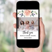 Brautparty Rose Lavendel Foto danke Karte