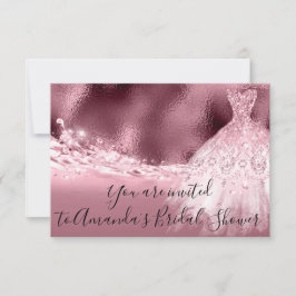 Brautparty Rose Parkkleid Glitzer Einladung