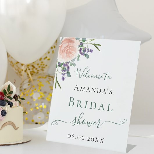 Brautparty Rose Sockelschild